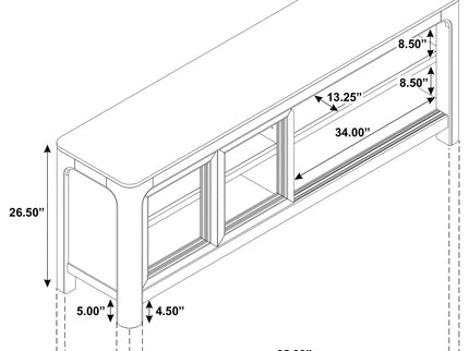 Flores - 2 Door TV Stand - Mango Color