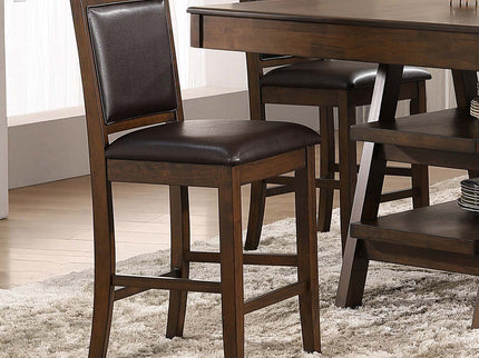 Dewey - Upholstered Counter Chair (Set of 2) - Walnut