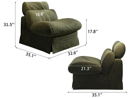 Accent Chair, Soft Medium Firm Upholstery For Living Room
