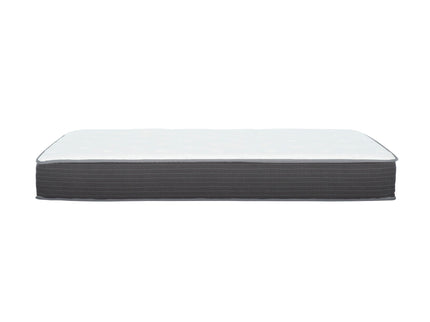 8" Pocket Spring Hybrid Bed In A Box Mattress, Soft Gel Memory Foam - Gray / White - Full