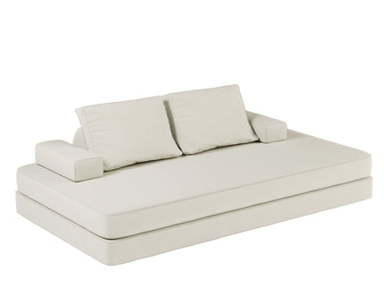 Multifunctional Convertible Sofa Bed With 2 Tumbler Backrests And 2 Pillows, Deep Seat Couch