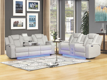 Benz - LED & Power Recliner With Adjustable Headrests And Ambient LED Lighting