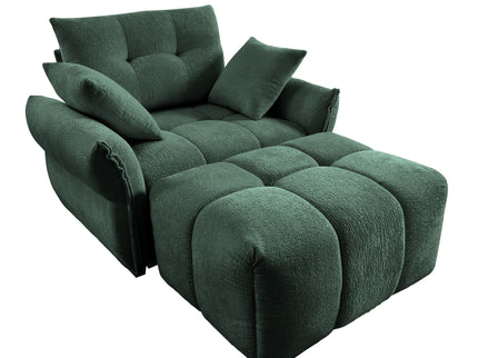 Ergonomic Single Seater Sofa With Ottoman, High Resilience Support Cushions