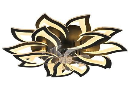 Ceiling Fan With Remote Control And Lights, 6 Speeds, 3 Color Temperatures, Low Profile Flush Mount