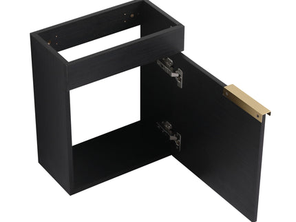 Wall Mounted Bathroom Vanity With Sink And Storage Rack, Soft Close Doors