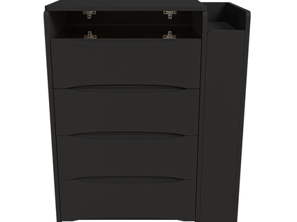 Flip Mirror Vanity Desk With Adjustable LED Lights & Stool For Bedroom