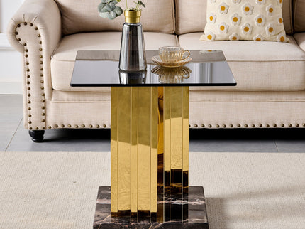 Side Table - Gray / Gold