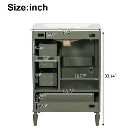 Traditional Bathroom Vanity Set With Soft Close Doors