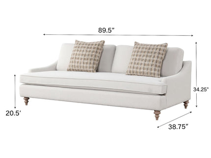 Sofa Single Reverable Cushion With 2 Pillows - Off White