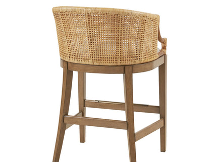 Casual Handcrafted Rattan Counter Stool