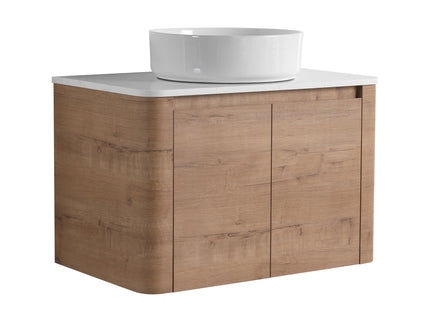 Wall Mounted Bathroom Vanity & Art Sink & 1 Soft Close Door