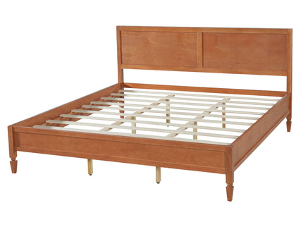 Classic Platform Bed Frame With Panel Headboard