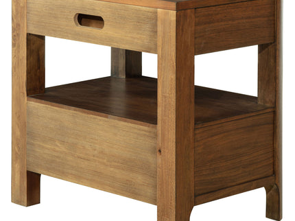 Verona - 2 Drawer Bedside Table With Hidden Storage - Walnut