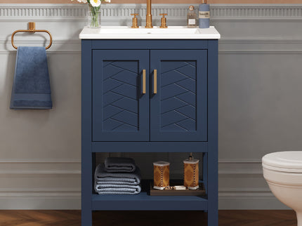 Modern Bathroom Vanity With Elegant Twill Design