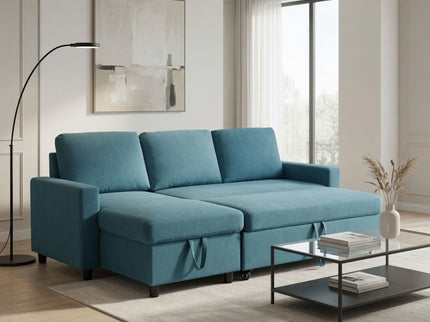 L - Shaped Convertible Sofa Bed With Storage Chaise
