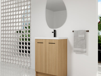 Floating Bathroom Vanity With Sink, Wall Mounted Double Door Storage