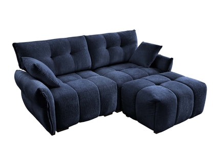 Sofa Set With Ottoman And Pillows, Textured, High Resilience Cushions