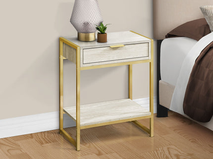 Accent Side Table, Storage Drawer, Spacious Tabletop