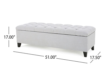 Glouster - Storage Ottoman - Light Gray