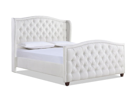 Marcella - Upholstered Shelter Headboard Bed Set