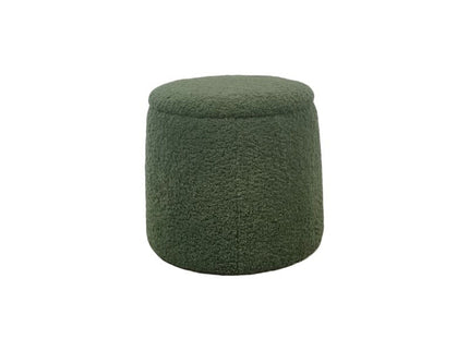 Elegant Round Storage Ottoman Upholstered