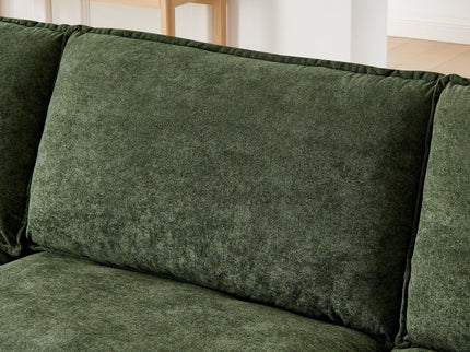 L-Shaped Sectional Sofa With Ottoman, Convertible 4 Seater Couch