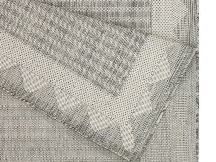 Sunshine - 2'7" X 7'3" Indoor, Outdoor Area Rug, Polypropylene - Silver