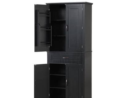Bathroom Storage Cabinet With Doors And Drawer, Adjustable Shelf