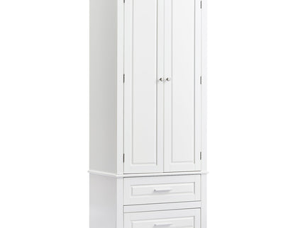 Tall Storage Cabinet With 2 Drawers For Bathroom