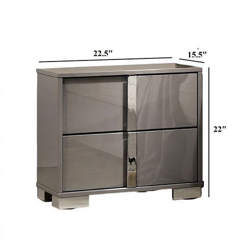 Nightstand With Vertical Handles