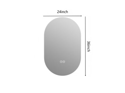 Smart Wall Mounted LED Touch Screen Mirror With Anti-Fog Function And Adjustable Lighting