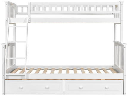 Bunk Bed With Drawers, Convertible Storage Bed