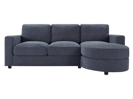Modern L-Shaped Sectional Sofa With Curved Chaise, USB Ports, And Side Storage Pockets