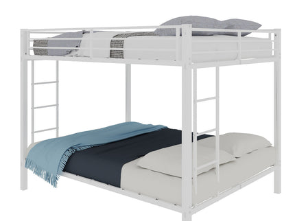Bunk Bed For Kids, Convertible Frame With Ladders & Guardrail