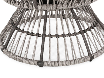 Patio Swivel Basket Egg Chair With Cushion