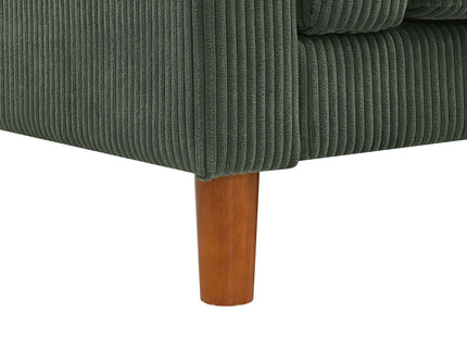 Upholstered Square Arm Sofa - Dark Green