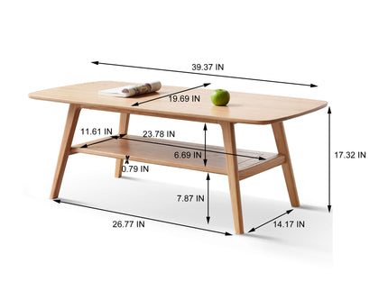 Low Coffee Table With Storage Shelf