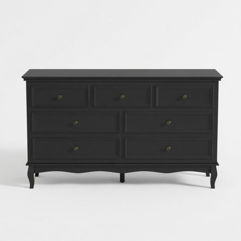 7 Drawer Dresser, Storage Chest - Black