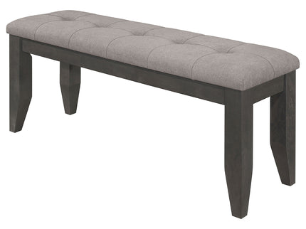Erskin - Upholstered Dining Bench With Button Tufted Cushion - Dark Gray