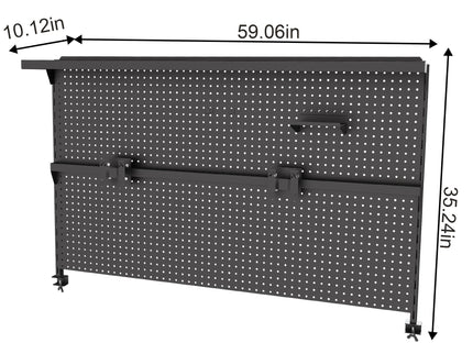 Clamp On Desk Pegboard With Single Monitor Stand