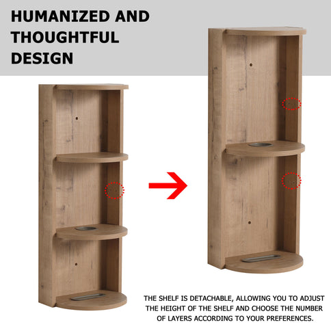 Elegant 48" Freestanding Bathroom Vanity With Double Resin Sink And Storage Rack Soft Close Doors - Imitative Oak