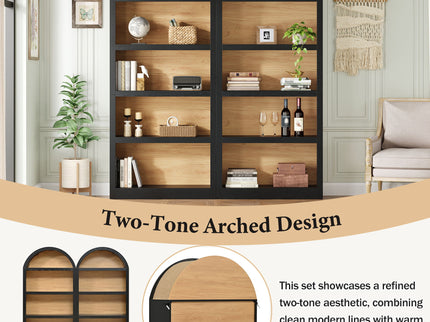 Freestanding Tall Bookshelves (Set of 2)