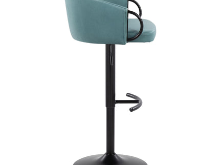 Claire - Contemporary Adjustable Barstool With Swivel With Rounded T Footrest (Set of 2)