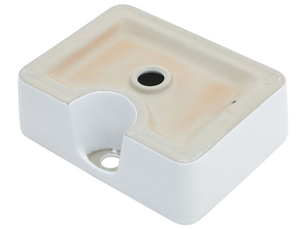 Rectangular Bathroom Sink With Towel Bar & Faucet Hole, Wall Mounted - White