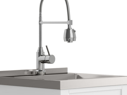 Hennessy - Deluxe Laundry Cabinet With Faucet And Stainless Steel Sink