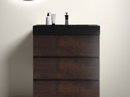 Alice - Bathroom Vanity With Large Storage Freestanding Bathroom Vanity, Sink For Modern Bathroom, One-Piece Sink Basin Without Drain And Faucet