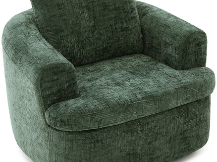 Modern Swivel Barrel Chair With Dual-Layer Cushion
