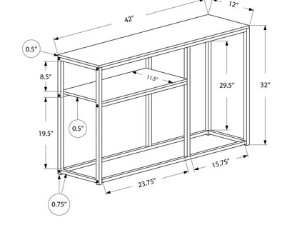 Accent Console Table For Entryway, Contemporary & Convenient Design - Gray