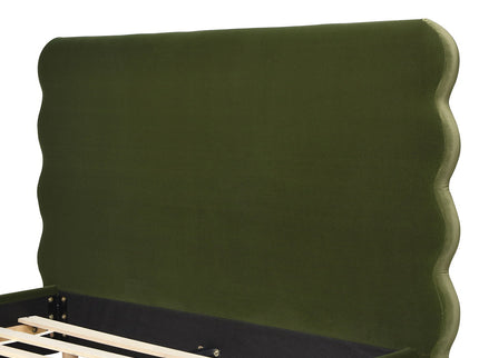 Stockholm - Modern Wavy Headboard Platform Bed