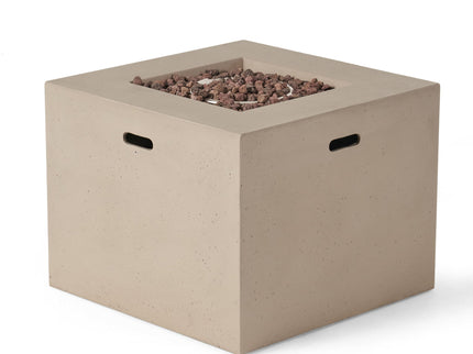 Outdoor Patio Square Gas Burning Concrete Fire Pit 40, 000 Btu